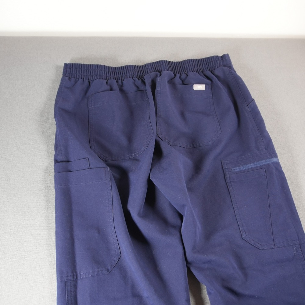 FIGS Straight Leg Skinny Drawstring Cargo Women Scrub Pants M Blue Medical - Picture 12 of 13